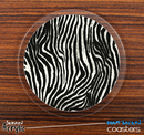 The Real Zebra Animal Print Skinned Foam-Backed Coaster Set
