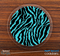 The Vector Turquoise Zebra Print V3 Skinned Foam-Backed Coaster Set