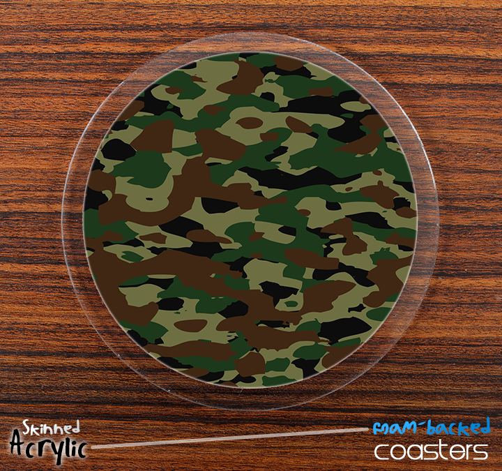 The Traditional Camouflage Skinned Foam-Backed Coaster Set