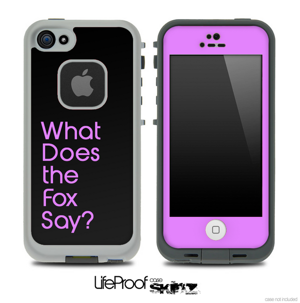 Black and Hot Purple What Does The Fox Say Skin for the iPhone 5 or 4/4s LifeProof Case
