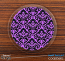 The Mirrored Purple Lace Skinned Foam-Backed Coaster Set