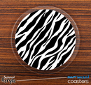 The Vector Zebra Print Skinned Foam-Backed Coaster Set