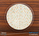 The Vintage Tan Dotted Skinned Foam-Backed Coaster Set