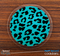The Turquoise Cheetah Skinned Foam-Backed Coaster Set