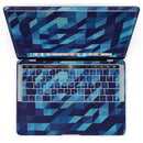 50 Shades of Blue Geometric Triangles - MacBook Pro with Touch Bar