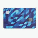 50 Shades of Blue Geometric Triangles - Premium Protective Decal Skin-Kit for the Apple Credit Card