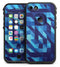 50 Shades of Blue Geometric Triangles - iPhone 7 LifeProof Fre Case Skin Kit