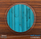 The Turquoise Blue Wood Planks Skinned Foam-Backed Coaster Set