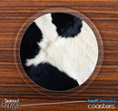 The Cow Print Skinned Foam-Backed Coaster Set