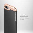 The Matte Black and Gold Dual Layer Slider / Soft Interior Cover iPhone 7 Plus Case