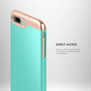 The Mint Green and Gold Dual Layer Slider / Soft Interior Cover iPhone 7 Plus Case