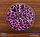 The Pink Cheetah Skinned Foam-Backed Coaster Set