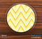 The Bright Yellow Chevron Skinned Foam-Backed Coaster Set