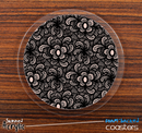 The Black Floral Laced Skinned Foam-Backed Coaster Set