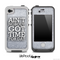 Aint Nobody Got Time For Dat White Silver Print Skin for the iPhone 5 or 4/4s LifeProof Case