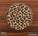 The Simple Cheetah Print Skinned Foam-Backed Coaster Set