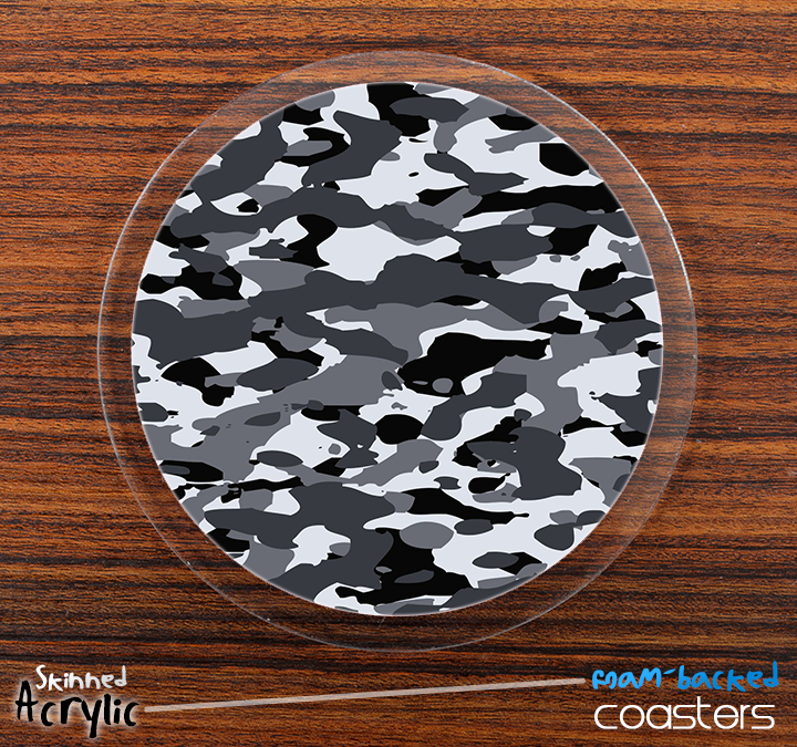 The Snow Traditional Camouflage Skinned Foam-Backed Coaster Set