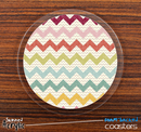 The Summers Chevron Skinned Foam-Backed Coaster Set