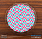 The Sharp Pink and Blue Chevron Pattern Skinned Foam-Backed Coaster Set