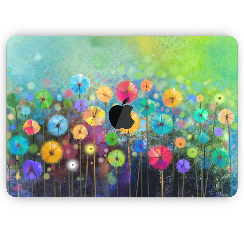 Abstract Flower Meadow - Skin Decal Wrap Kit Compatible with the Apple MacBook Pro, Pro with Touch Bar or Air (11", 12", 13", 15" & 16" - All Versions Available)