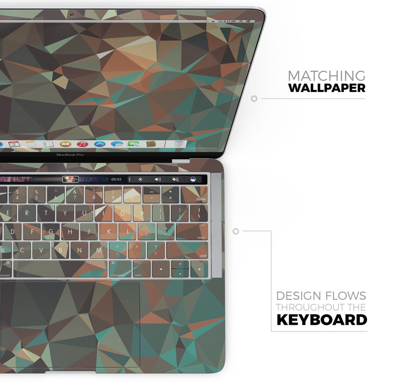 Abstract MultiColor Geometric Shapes Pattern - Skin Decal Wrap Kit Compatible with the Apple MacBook Pro, Pro with Touch Bar or Air (11", 12", 13", 15" & 16" - All Versions Available)