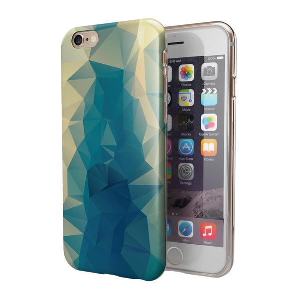 Abstract_Aqua_and_Gold_Geometric_Shapes_-_iPhone_6s_-_Gold_-_Clear_Rubber_-_Hybrid_Case_-_Shopify_-_V3
