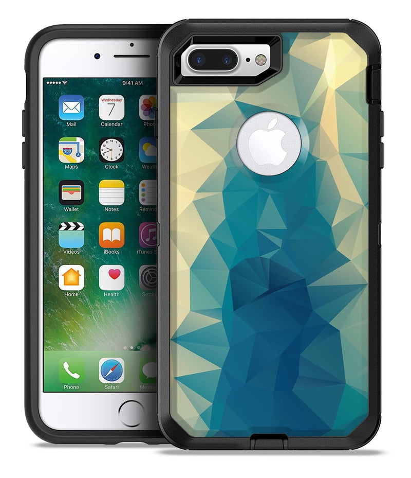 Abstract Aqua and Gold Geometric Shapes - iPhone 7 Plus/8 Plus OtterBox Case & Skin Kits