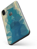 Abstract Aqua and Gold Geometric Shapes - iPhone X Skin-Kit