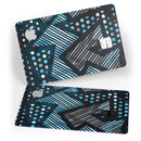 Abstract Black and Blue Overlap - Premium Protective Decal Skin-Kit for the Apple Credit Card