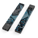Abstract Black and Blue Overlap - Premium Decal Protective Skin-Wrap Sticker compatible with the Juul Labs vaping device