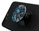 Abstract Black and Blue Overlap - Skin Kit for PopSockets and other Smartphone Extendable Grips & Stands