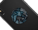 Abstract Black and Blue Overlap - Skin Kit for PopSockets and other Smartphone Extendable Grips & Stands