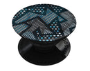 Abstract Black and Blue Overlap - Skin Kit for PopSockets and other Smartphone Extendable Grips & Stands