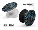 Abstract Black and Blue Overlap - Skin Kit for PopSockets and other Smartphone Extendable Grips & Stands