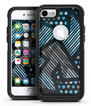 Abstract Black and Blue Overlap - iPhone 7 or 7 Plus Commuter Case Skin Kit