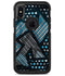 Abstract Black and Blue Overlap - iPhone X OtterBox Case & Skin Kits