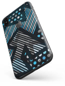 Abstract Black and Blue Overlap - iPhone X Skin-Kit