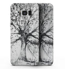 Abstract Black and White WaterColor Vivid Tree - Samsung Galaxy S8 Full-Body Skin Kit