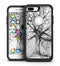 Abstract Black and White WaterColor Vivid Tree - iPhone 7 or 7 Plus Commuter Case Skin Kit