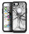 Abstract Black and White WaterColor Vivid Tree - iPhone 7 or 7 Plus Commuter Case Skin Kit