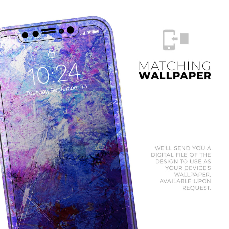 Abstract Blue & Pink Surface - Skin-Kit for the Apple iPhone XR, XS MAX, XS/X, 8/8+, 7/7+, 5/5S/SE (All iPhones Available)