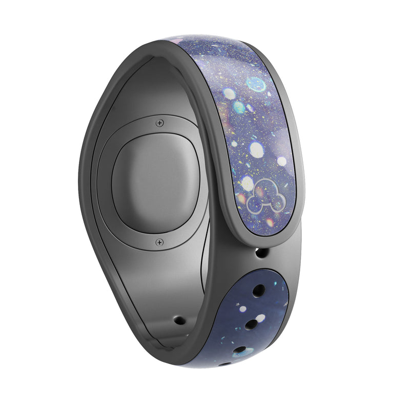 Abstract Blue Grungy Stars - Decal Skin Wrap Kit for the Disney Magic Band