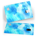 Abstract Blue Stroked Watercolour - Premium Protective Decal Skin-Kit for the Apple Credit Card