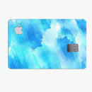 Abstract Blue Stroked Watercolour - Premium Protective Decal Skin-Kit for the Apple Credit Card