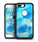 Abstract Blue Stroked Watercolour - iPhone 7 or 7 Plus Commuter Case Skin Kit