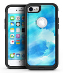Abstract Blue Stroked Watercolour - iPhone 7 or 7 Plus Commuter Case Skin Kit