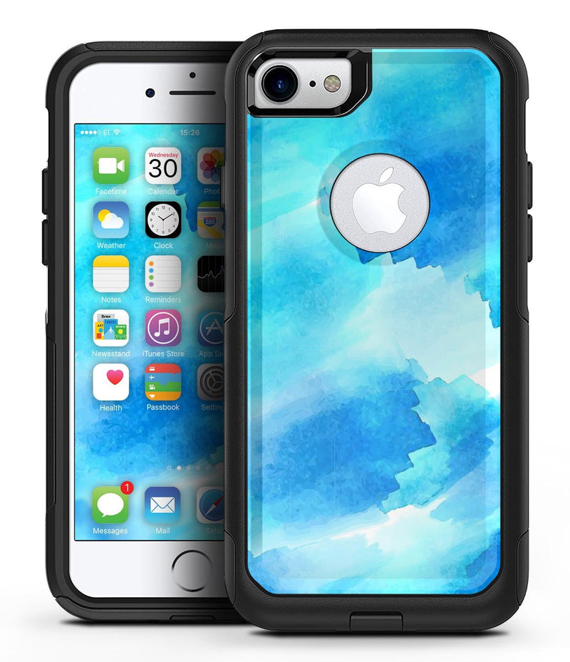 Abstract Blue Stroked Watercolour - iPhone 7 or 8 OtterBox Case & Skin Kits