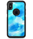 Abstract Blue Stroked Watercolour - iPhone X OtterBox Case & Skin Kits