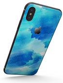 Abstract Blue Stroked Watercolour - iPhone X Skin-Kit