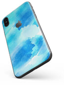 Abstract Blue Stroked Watercolour - iPhone X Skin-Kit